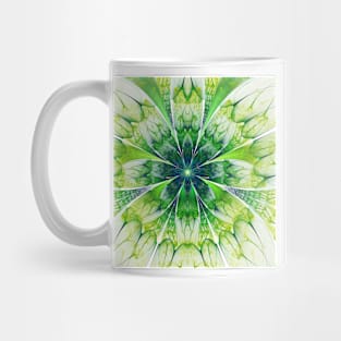 Green flower Mug